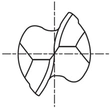 Фреза концевая твердосплавная сферическая 4G MILL с 2-мя зубьями (спираль 30°) 